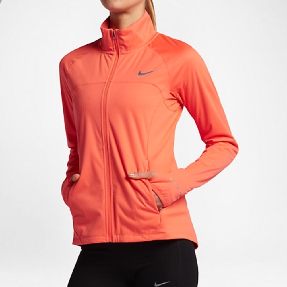 Orange Nike Dri-Fit Running Coat